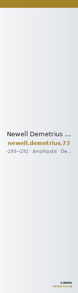 Newell Demetrius Poliorcetes, no. 73 — CANOA