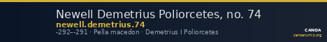 Newell Demetrius Poliorcetes, no. 74 — CANOA