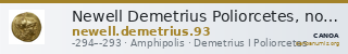 Newell Demetrius Poliorcetes, no. 93 — CANOA
