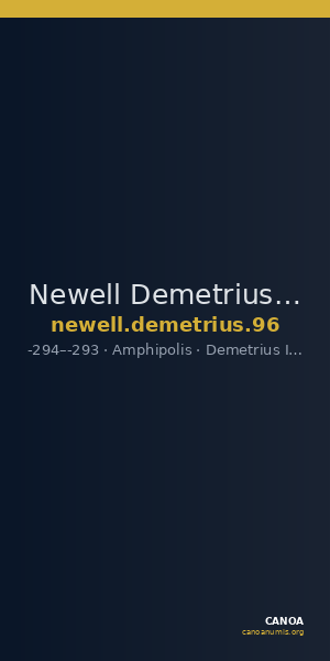 Newell Demetrius Poliorcetes, no. 96 — CANOA