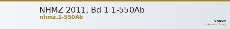 NHMZ 2011, Bd 1 1-550Ab — CANOA
