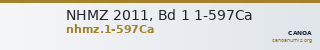 NHMZ 2011, Bd 1 1-597Ca — CANOA