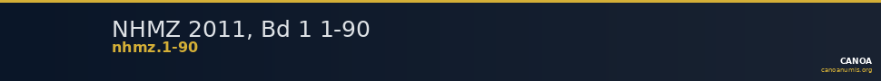 NHMZ 2011, Bd 1 1-90 — CANOA