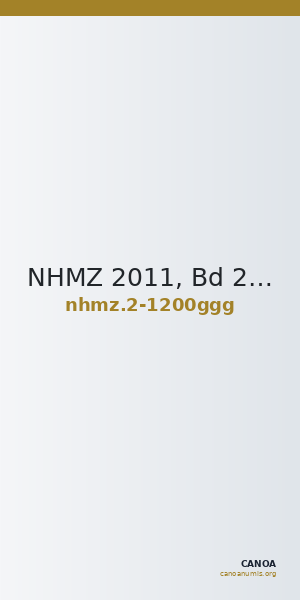 NHMZ 2011, Bd 2 2-1200ggg — CANOA