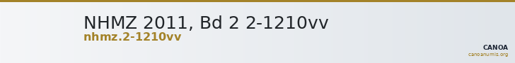 NHMZ 2011, Bd 2 2-1210vv — CANOA