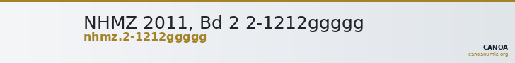NHMZ 2011, Bd 2 2-1212ggggg — CANOA