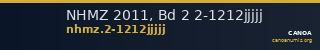 NHMZ 2011, Bd 2 2-1212jjjjj — CANOA