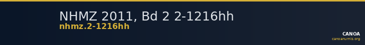 NHMZ 2011, Bd 2 2-1216hh — CANOA