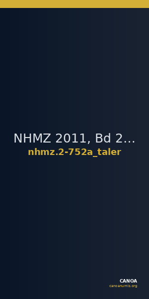 NHMZ 2011, Bd 2 2-752a_taler — CANOA