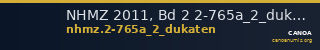 NHMZ 2011, Bd 2 2-765a_2_dukaten — CANOA