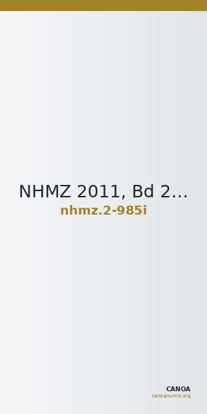 NHMZ 2011, Bd 2 2-985i — CANOA