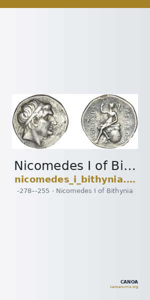 Nicomedes I of Bithynia Bithynia Waddington 1908 1 — CANOA