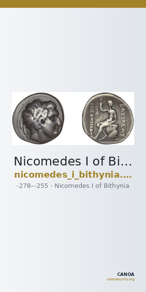Nicomedes I of Bithynia Bithynia Waddington 1908 3 — CANOA