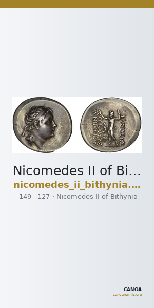 Nicomedes II of Bithynia Bithynia Waddington 1908 40 — CANOA
