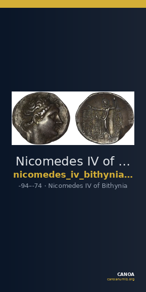 Nicomedes IV of Bithynia Bithynia Waddington 1908 40 — CANOA