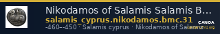 Nikodamos of Salamis Salamis BMC Salamis 31 — CANOA