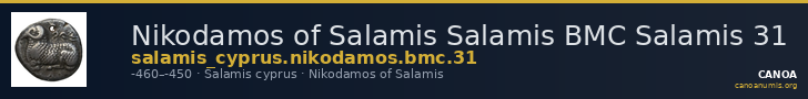 Nikodamos of Salamis Salamis BMC Salamis 31 — CANOA