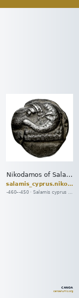 Nikodamos of Salamis Salamis BMC Salamis Pl. xxiii, 18 — CANOA