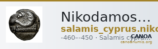 Nikodamos of Salamis Salamis BMC Salamis Pl. xxiii, 18 — CANOA