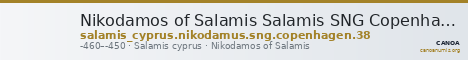Nikodamos of Salamis Salamis SNG Copenhagen 38 — CANOA
