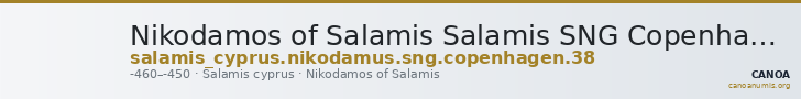 Nikodamos of Salamis Salamis SNG Copenhagen 38 — CANOA