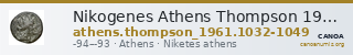Nikogenes Athens Thompson 1961 1032-1049 — CANOA
