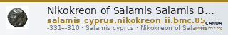 Nikokreon of Salamis Salamis BMC Salamis 85 — CANOA