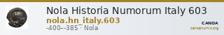 Nola Historia Numorum Italy 603 — CANOA