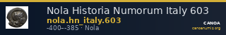 Nola Historia Numorum Italy 603 — CANOA