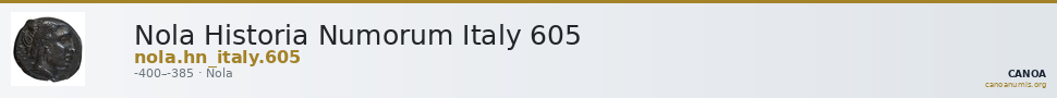 Nola Historia Numorum Italy 605 — CANOA