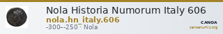 Nola Historia Numorum Italy 606 — CANOA