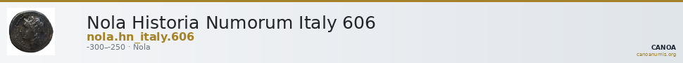 Nola Historia Numorum Italy 606 — CANOA