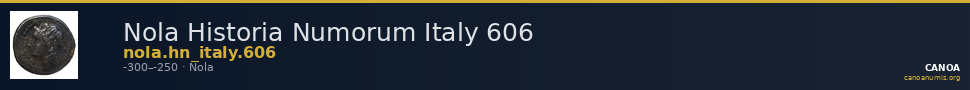 Nola Historia Numorum Italy 606 — CANOA