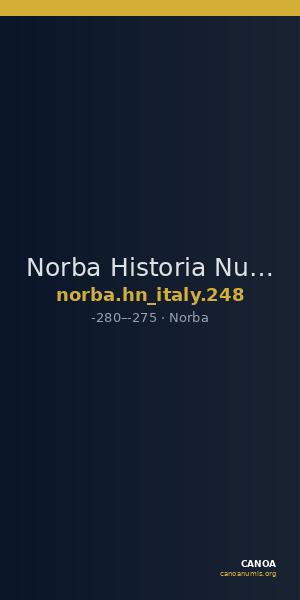 Norba Historia Numorum Italy 248 — CANOA