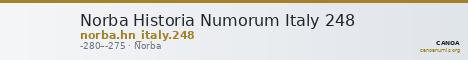 Norba Historia Numorum Italy 248 — CANOA