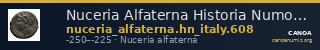 Nuceria Alfaterna Historia Numorum Italy 608 — CANOA