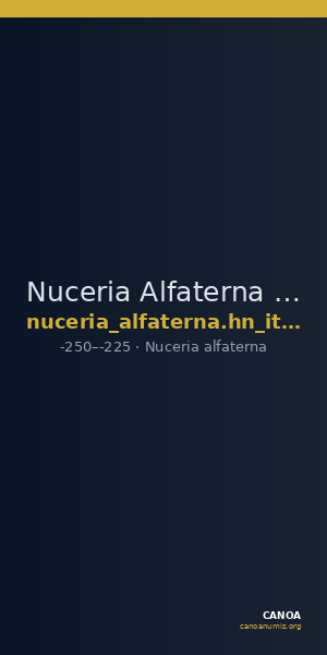 Nuceria Alfaterna Historia Numorum Italy 609 — CANOA