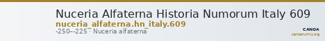 Nuceria Alfaterna Historia Numorum Italy 609 — CANOA