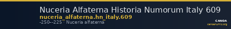 Nuceria Alfaterna Historia Numorum Italy 609 — CANOA