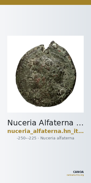 Nuceria Alfaterna Historia Numorum Italy 610 — CANOA