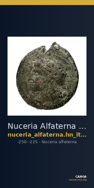 Nuceria Alfaterna Historia Numorum Italy 610 — CANOA