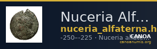 Nuceria Alfaterna Historia Numorum Italy 610 — CANOA
