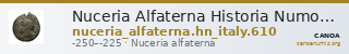 Nuceria Alfaterna Historia Numorum Italy 610 — CANOA