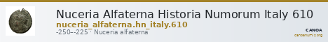 Nuceria Alfaterna Historia Numorum Italy 610 — CANOA