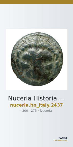 Nuceria Historia Numorum Italy 2437 — CANOA