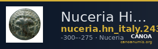 Nuceria Historia Numorum Italy 2437 — CANOA