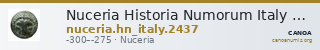 Nuceria Historia Numorum Italy 2437 — CANOA