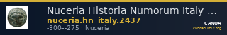 Nuceria Historia Numorum Italy 2437 — CANOA