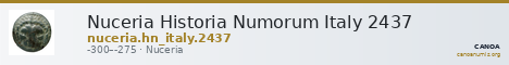 Nuceria Historia Numorum Italy 2437 — CANOA