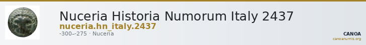 Nuceria Historia Numorum Italy 2437 — CANOA
